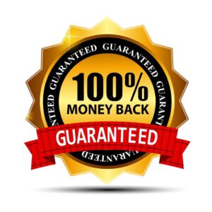 money back guarantee gold sign label free vector