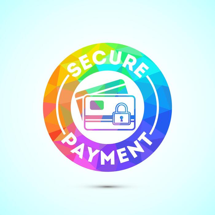 Home 24 secure payment icon design payment safety sign symbol in low poly style free vector